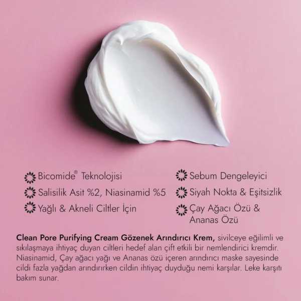 Clean Pore Purifying Cream Gözenek Arındırıcı Krem - Görsel 5