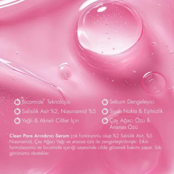Clean Pore Purifying Serum Gözenek Arındırıcı Serum - Görsel 3